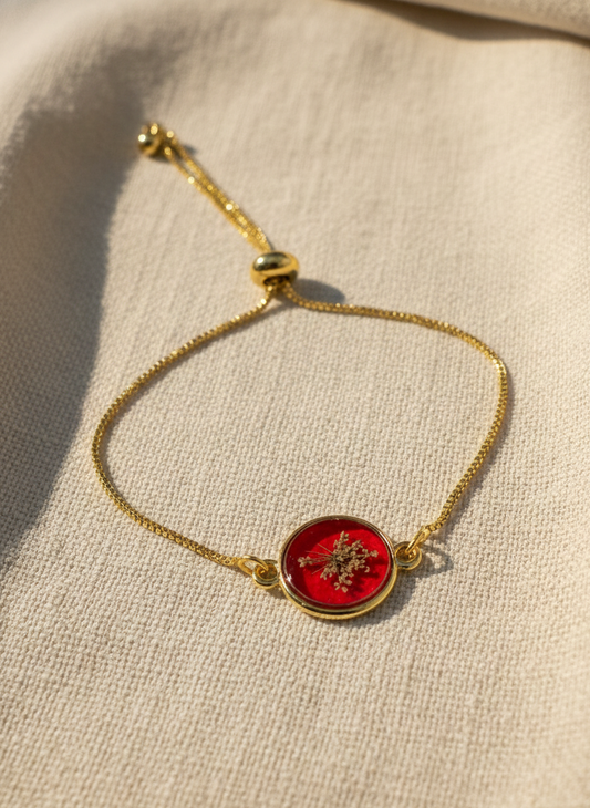 Crimson Breath Bloom Bracelet